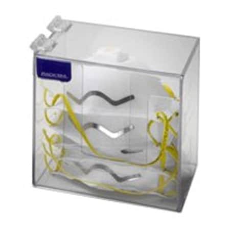 Rack Em Racks RackEm Racks 5156-W Dust Mask Dispenser with Lid - White Heavy- Duty Plastic 5156-W